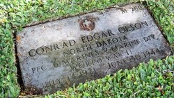 Private First Class Conrad E Olson grave marker photo