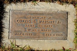 Aviation Radioman Curtis L Wright Junior's grave marker