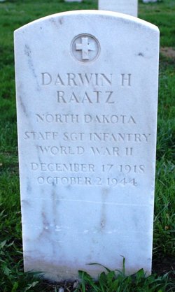 Staff Sergeant Darwin H Raatz grave marker photo