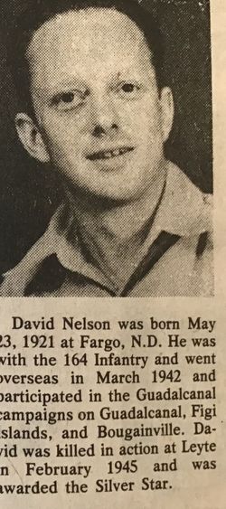 Sergeant David E Nelson newspaper photo and obituary photo