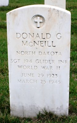 Sergeant Donald G McNeill grave marker photo