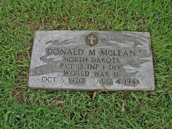 Private Donald M McLean grave marker photo