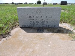 Private Donald R Thue grave marker photo