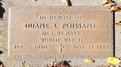 Machinist First Class Duane Larson Poissant grave marker photo