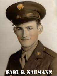Private First Class Earl G Naumann in uniform head and shoulder photo