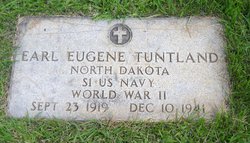 Seaman First Class Earl E Tuntland grave marker photo