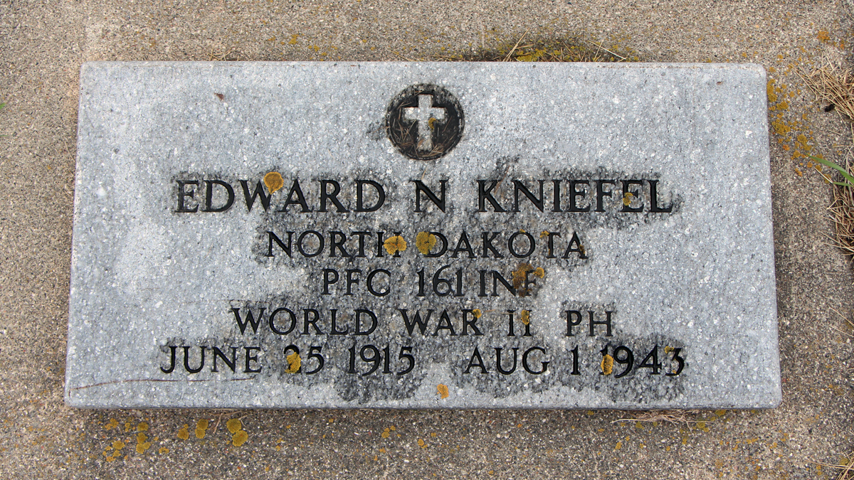 Private First Class Edward N Kniefel grave marker photo