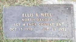 Picture of Ellis Nell's grave marker.