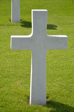 First Lieutenant Erling J Varland cross grave marker photo
