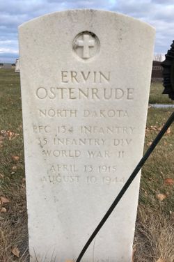 Private First Class Ervin Ostenrude grave marker photo