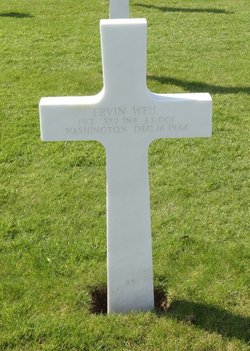Private Ervin Weil cross grave marker photo