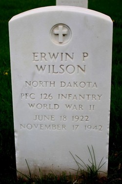 Private First Class Erwin P Wilson grave marker photo