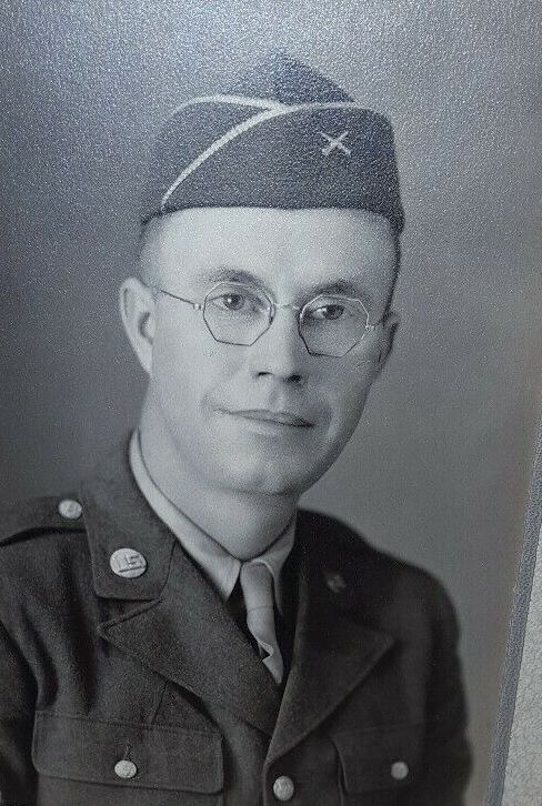Private Floyd C Lively in uniform head and shoulder photo