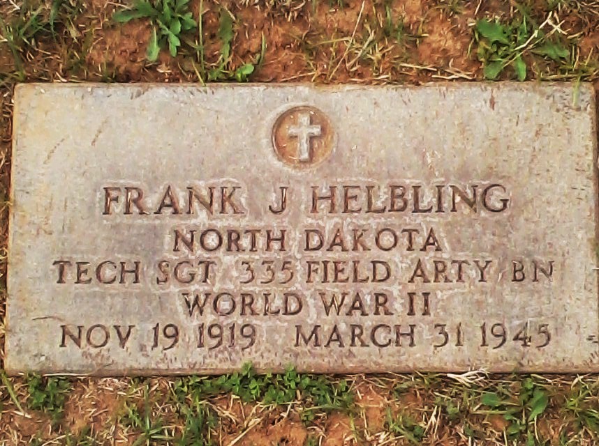 Technical Sergeant Frank J Helbling grave marker photo