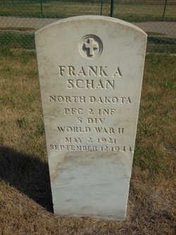 Private First Class Frank A Schan grave marker photo
