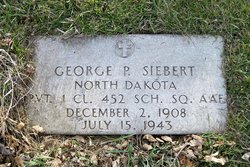 Private George P Siebert grave marker photo