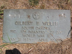 Private First Class Gilbert E Wulff grave marker photo