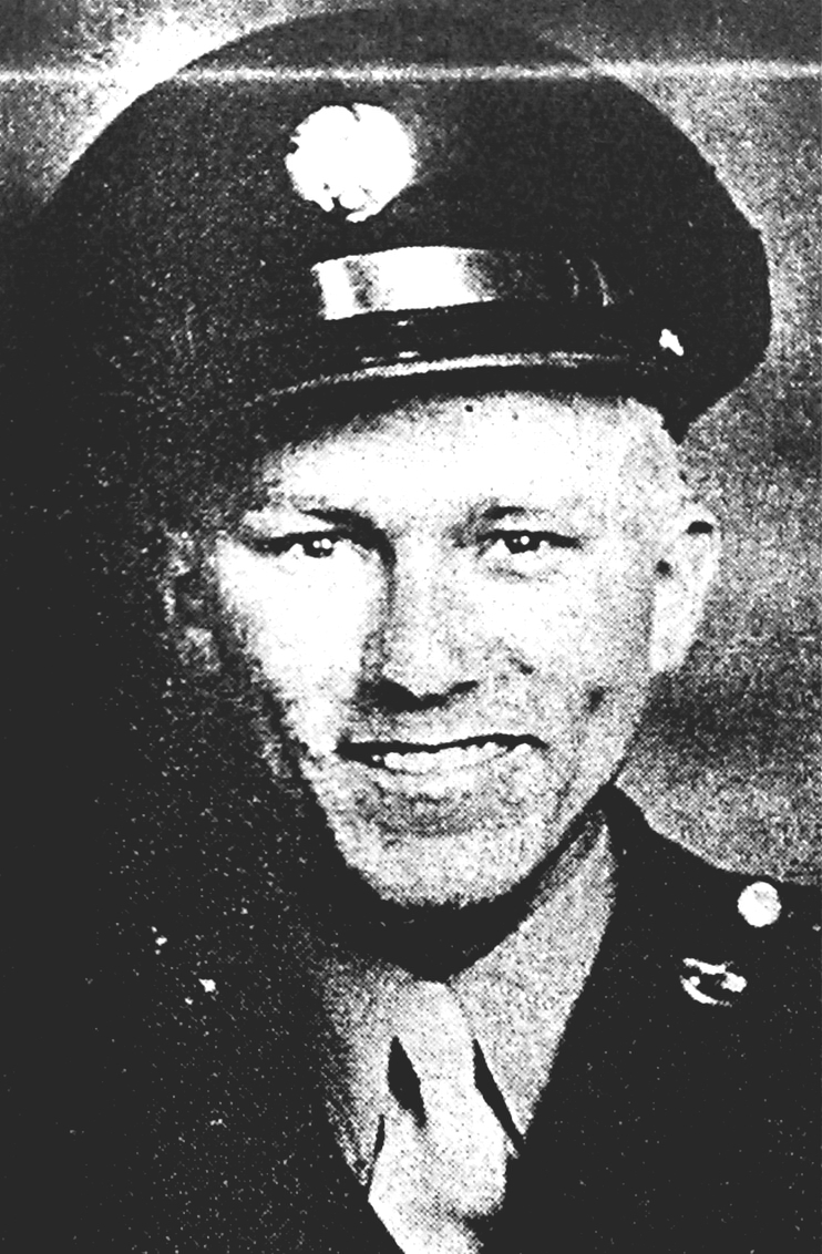 Technical Sergeant Harold M Knutson in uniform head and shoulder photo