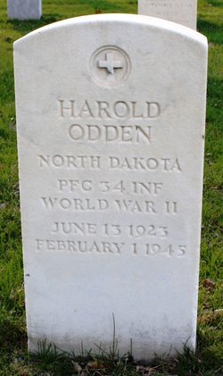 Private First Class Harold Odden grave marker photo
