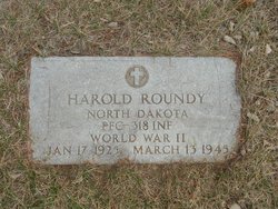 Private First Class Harold Roundy grave marker photo