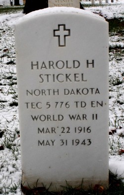 Technician Fifth Grade Harold H Stickel grave marker photo