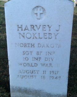 Sergeant Harvey J Nokleby grave marker photo