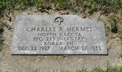 Picture of Charles Hermes grave marker.