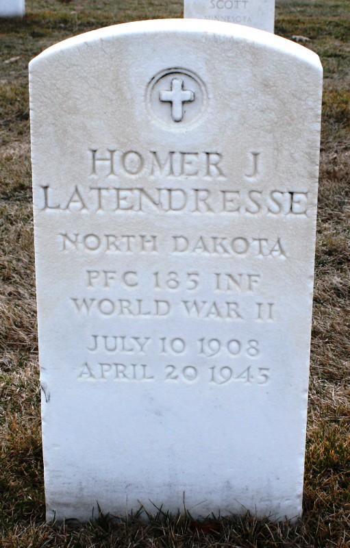 Private First Class Homer J Latendresse grave marker photo