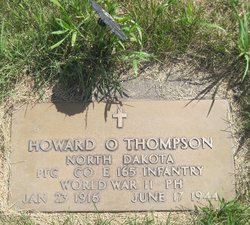 Private First Class Howard O Thompson grave marker photo