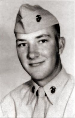 Irvin Knippelberg photo in marine corps uniform in a professional setting.