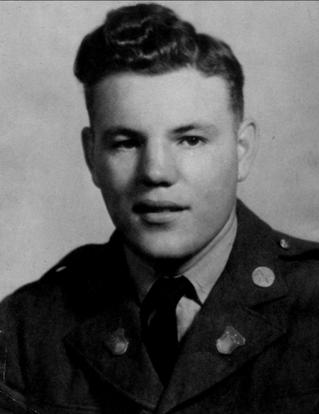 Corporal Jack F Leithold in uniform head and shoulder photo