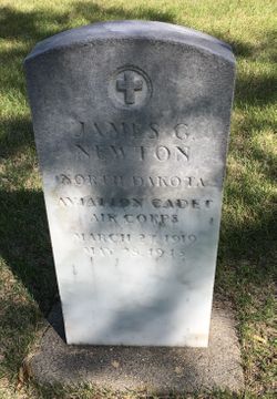 Aviation Cadet James G Newton grave marker photo