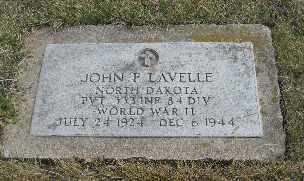 Private John F Lavelle grave marker photo