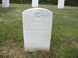 First Lieutenant John F McGowan grave marker photo