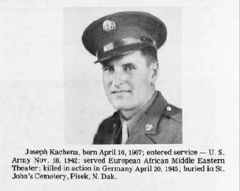 Private First Class Joseph A Kachena in uniform photo