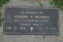Private First Class Joseph P Morris grave marker photo