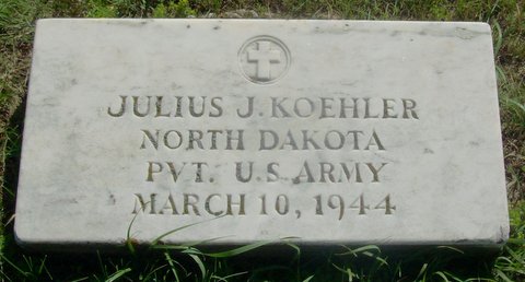 Private Julius J Koehler grave marker photo