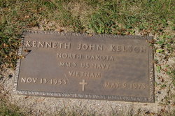 Picture of Kenneth Kelsch's grave marker.