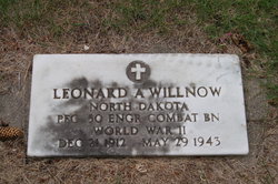 Private First Class Leonard A Willnow grave marker photo