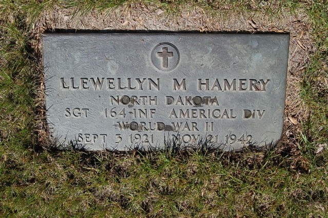 Sergeant Llewellyn M Hamery grave marker photo