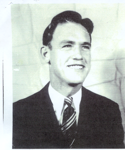 Private First Class Lyle M Paulson in civilian suite and tie clothing photo
