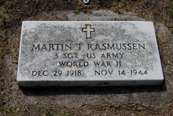 Staff Sergeant Martin T Rasmussen grave marker photo