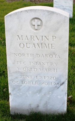 Private First Class Marvin P Quamme grave marker photo