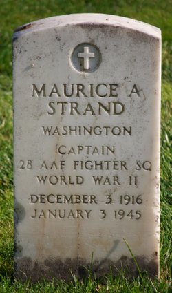 Capital Maurice A Strand grave marker photo