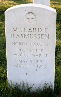 Private First Class Millard E Rasmussen grave marker photo