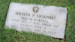 Staff Sergeant Milton P Quandt grave marker photo