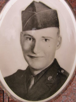 Private Milton W Reisenseber in uniform head and shoulder photo
