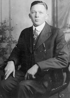 Vintage black-and-white portrait of Nels T. Wold, a World War I Medal of Honor recipient.