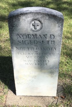 Flight Officer Norman D Sigerseth grave marker photo