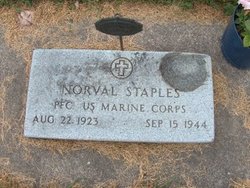 Private First Class Norval Staples grave marker photo